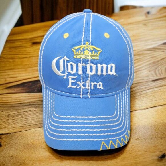 Corona Extra Strapback Cap Hat Beer Brew Embroidered Logo Trucker Baseball - Picture 1 of 14